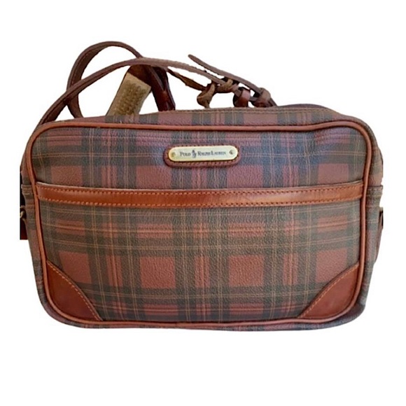 MRALPH LAUREN Tartan Plaid Crossbody Messenger Shoulder Bag Adjustable Strap - Picture 15 of 17